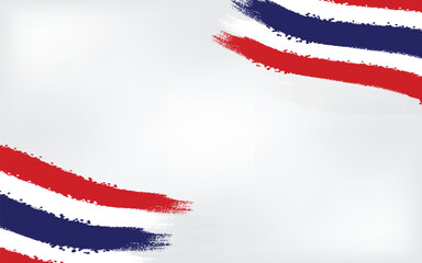 Grunge Brush Stroke Background of the Thailand Flag
