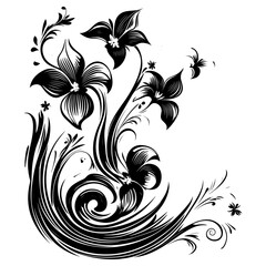 Silhouette of a man playing a guitar on a white background music