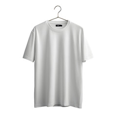 Plain White Tee on Hanger Blank backdrop for brand mockups, design templates