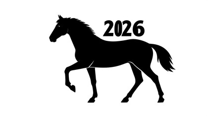 Silhouette of a horse, year 2026