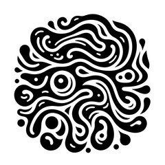 Silhouette of a person wearing a hat and scarf winter