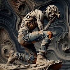 Abstract Figure in Deep Thoughthip hop dancer