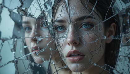 Woman’s Face Covered in Web-Like Cracks