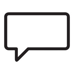 Naklejka premium Simple and Clean Speech Bubble Outline for Messaging and Communication, a Versatile Design Element, Minimalist and Effective