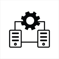 IT Infrastructure Line Icons. Simple Line Vector Illustration
