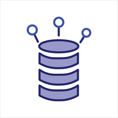 Big Data Icons. Simple Colored Vector Illustration