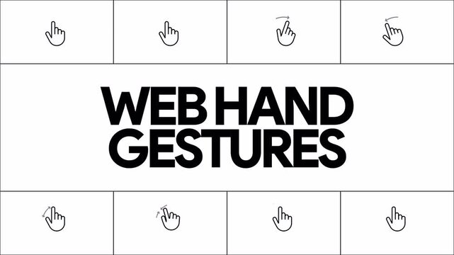 Animated Cursor Hand Gestures. Click, Zoom, Swipe - Transparent Background. Click hand animations. Click, Double click, zoom and swipe. Computer cursor click animation.