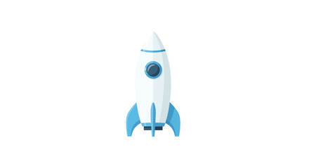 Aspiration Vehicle: A Stylized Vector Illustration of a Space Rocket for Technological Progress or Future Vision Depictions