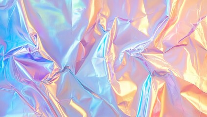 Fototapeta premium Shimmering iridescent fabric folds