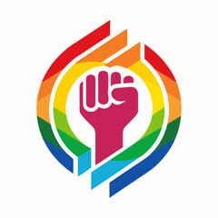 Colorful abstract vector background of fists