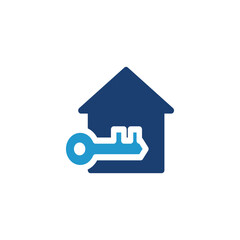 home key colored icon vector illustration
