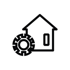 management home with simple vector illustration
