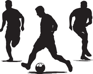 football players silhouettes
