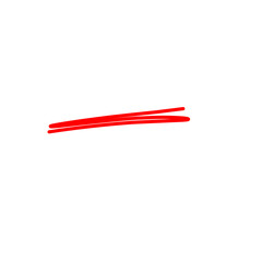 Red brush stroke underline