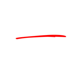 Red brush stroke underline