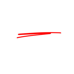 Red brush stroke underline