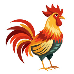 rooster isolated on white