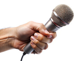 hand holding microphone 