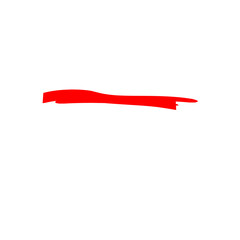 Red brush stroke underline