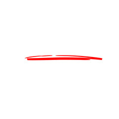 Red brush stroke underline