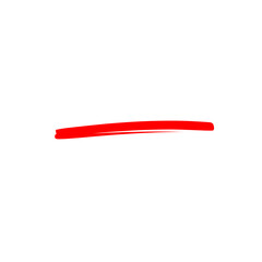 Red brush stroke underline