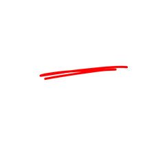Red brush stroke underline