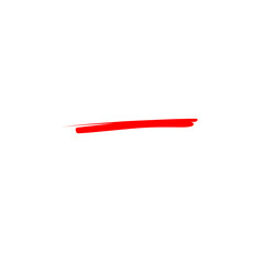 Red brush stroke underline