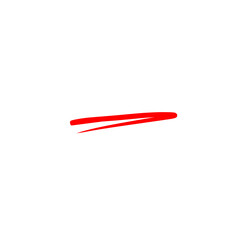 Red brush stroke underline