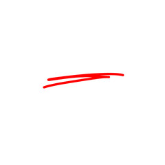 Red brush stroke underline