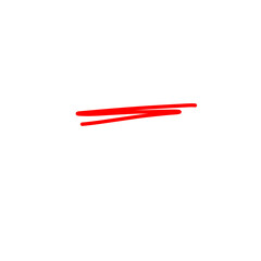 Red brush stroke underline