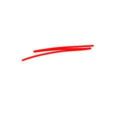 Red brush stroke underline