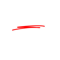Red brush stroke underline