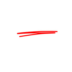 Red brush stroke underline