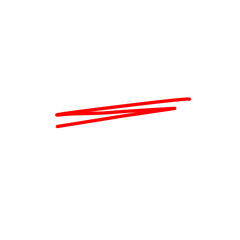 Red brush stroke underline