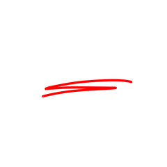 Red brush stroke underline