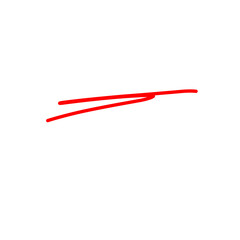 Red brush stroke underline