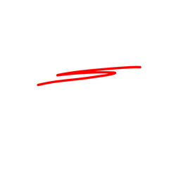 Red brush stroke underline
