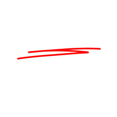 Red brush stroke underline