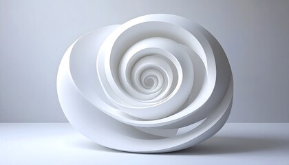 Abstract white sculptural form (1)