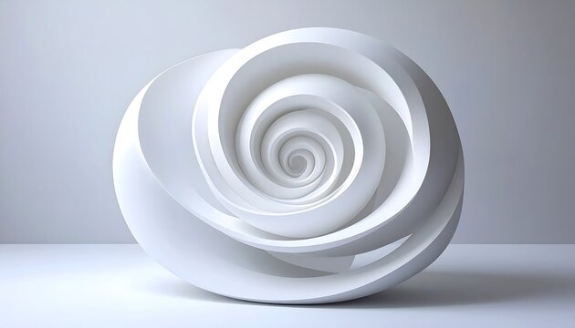 Abstract white sculptural form (1)