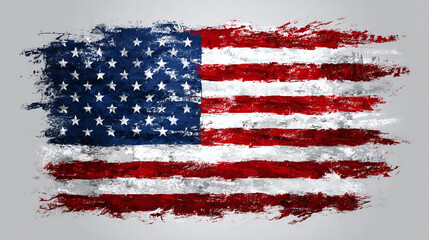 Distressed US Flag: A textured rendition of the stars and stripes, evoking a sense of history and resilience with artistic flair.