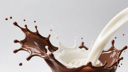 splash of milk and chocolate