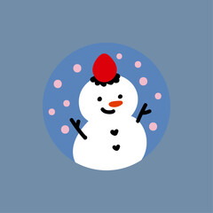 Christmas_snowman_Xmas tree_strawberry_gift_fruit_dessert_illustration_聖誕插畫