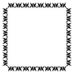 Vintage Ornamental Vector  Frame – Elegant Black Border , SVG