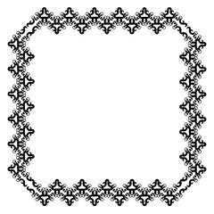 Vintage Ornamental Vector  Frame – Elegant Black Border , SVG
