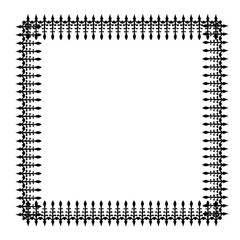 Vintage Ornamental Vector  Frame – Elegant Black Border , SVG