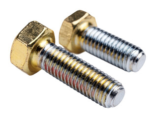 Industrial fastening techniques bolts and nuts workshop product isolated on transparent background