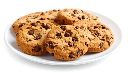 Plate of chocolate chip cookies