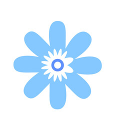 Wild and garden flowers, leaves. Modern vector botanical illustrations, hand drawn floral design elements