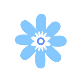 Wild and garden flowers, leaves. Modern vector botanical illustrations, hand drawn floral design elements